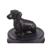 glazen pot met deksel teckel